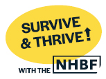 Logo reading Survive and Thrive with the NHBF and an arrow pointing upwards